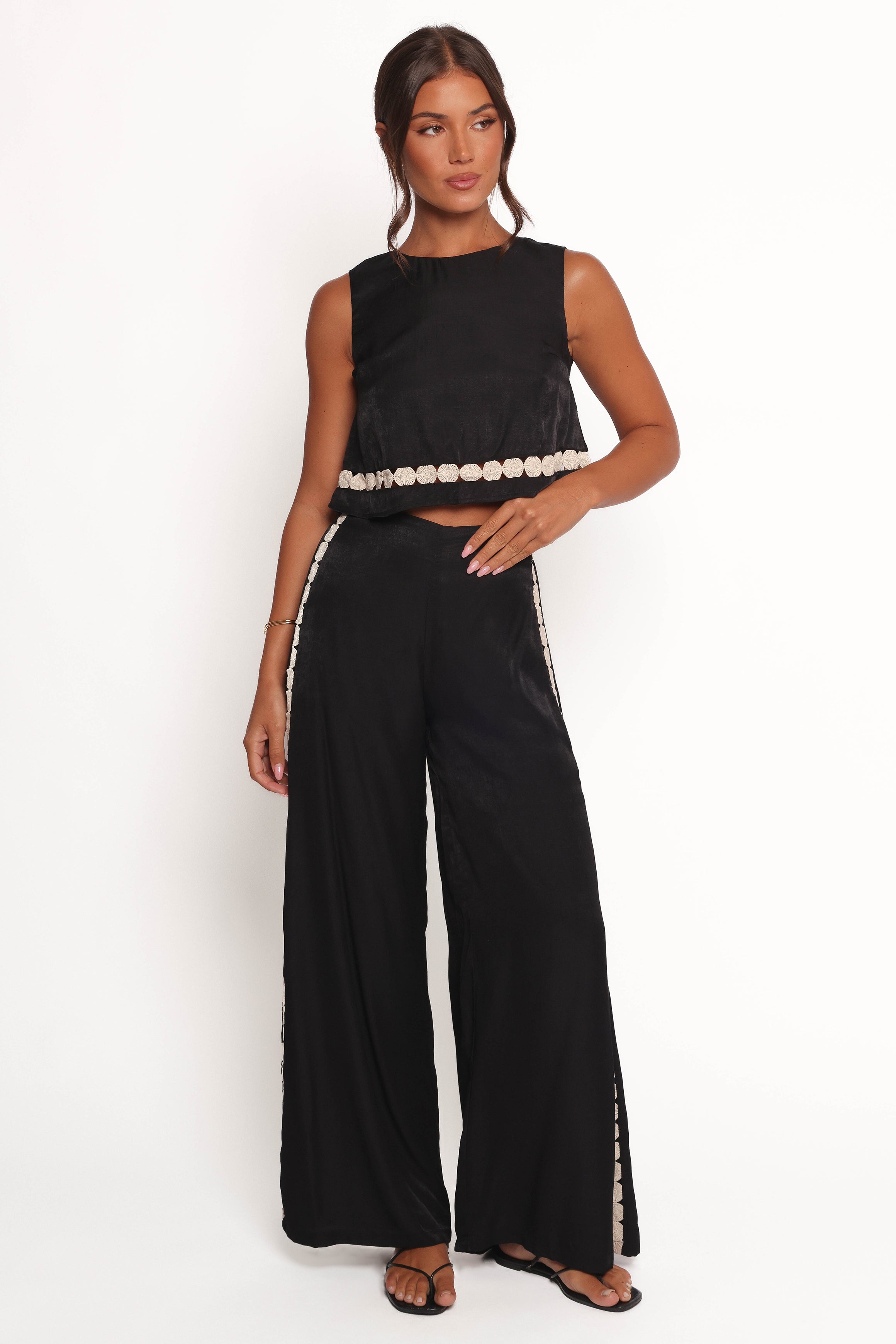 SETS Margarete Pant Set - Black Cream