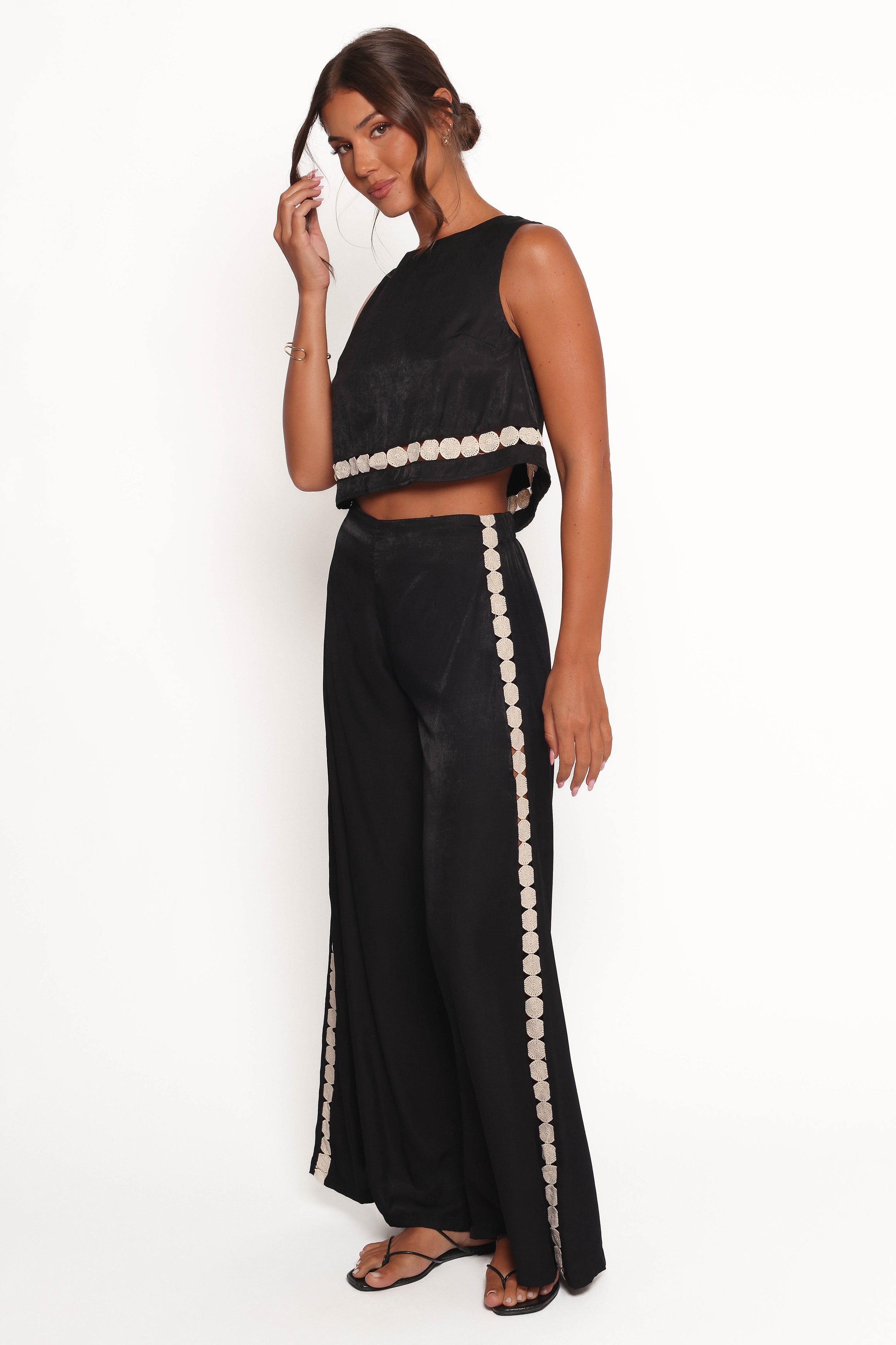 SETS Margarete Pant Set - Black Cream