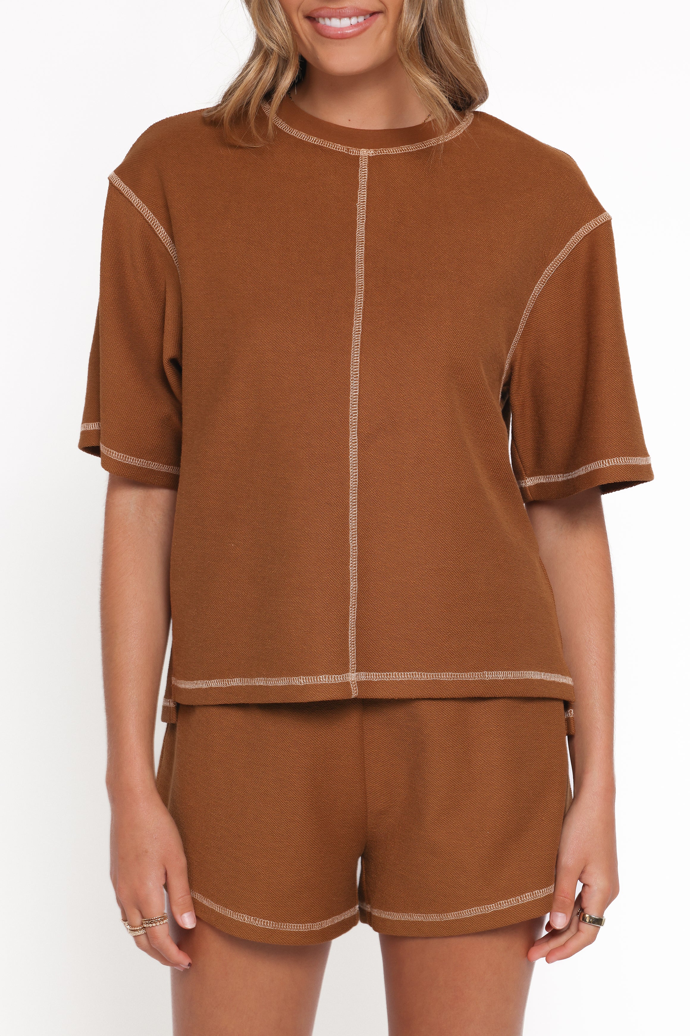 SETS Melody Knit Short Set - Chocolate