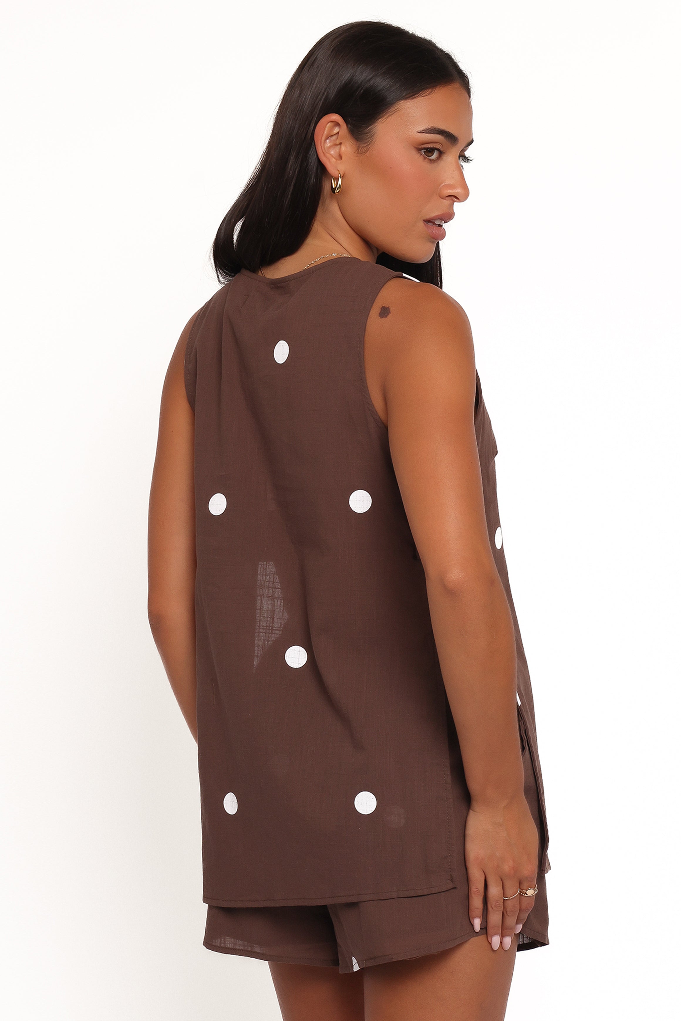 SETS Miller Short Set - Brown Polka Dot