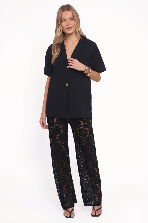 SETS Mindy Lace Pant Set - Black