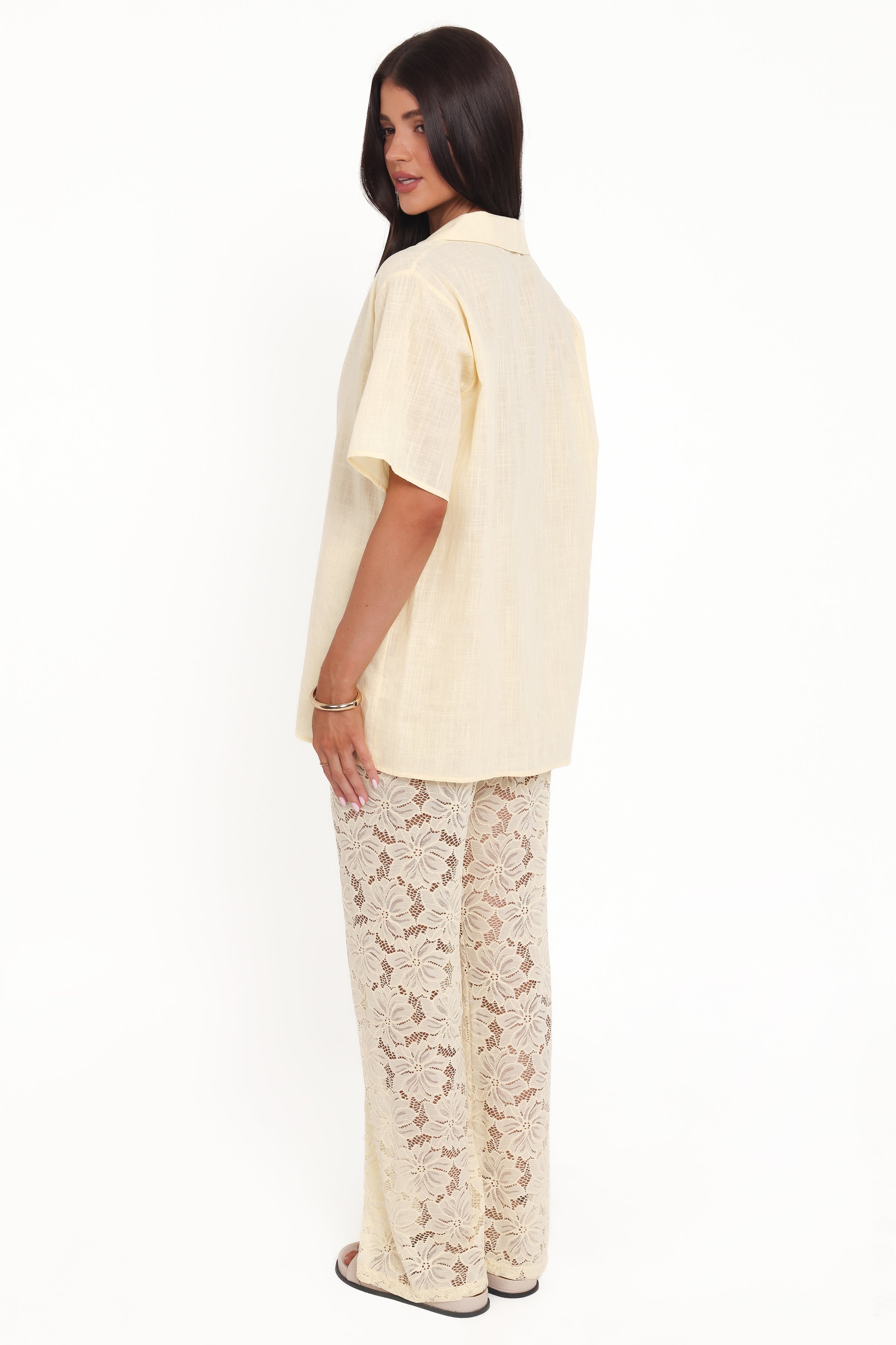 SETS Mindy Lace Pant Set - Yellow