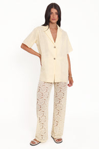 SETS Mindy Lace Pant Set - Yellow