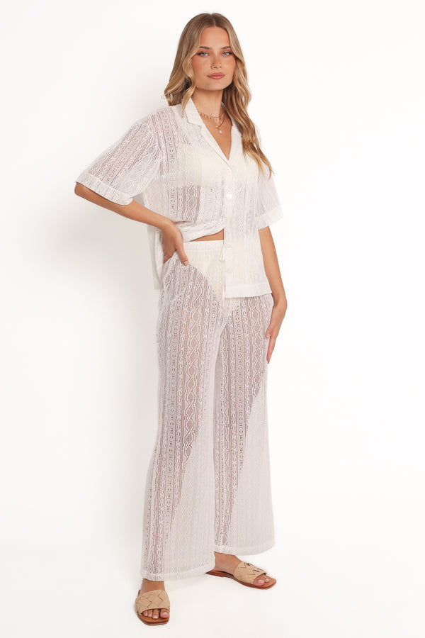 SETS Nalani Knit Pant Set - White