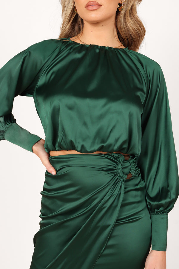 SETS Natasha Two Piece Set - Emerald Green