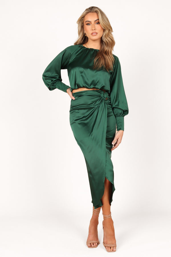 SETS Natasha Two Piece Set - Emerald Green