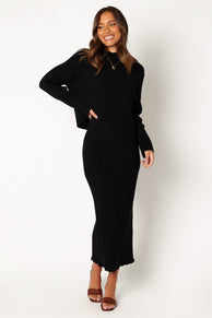 SETS @Payton Knitted Set - Black