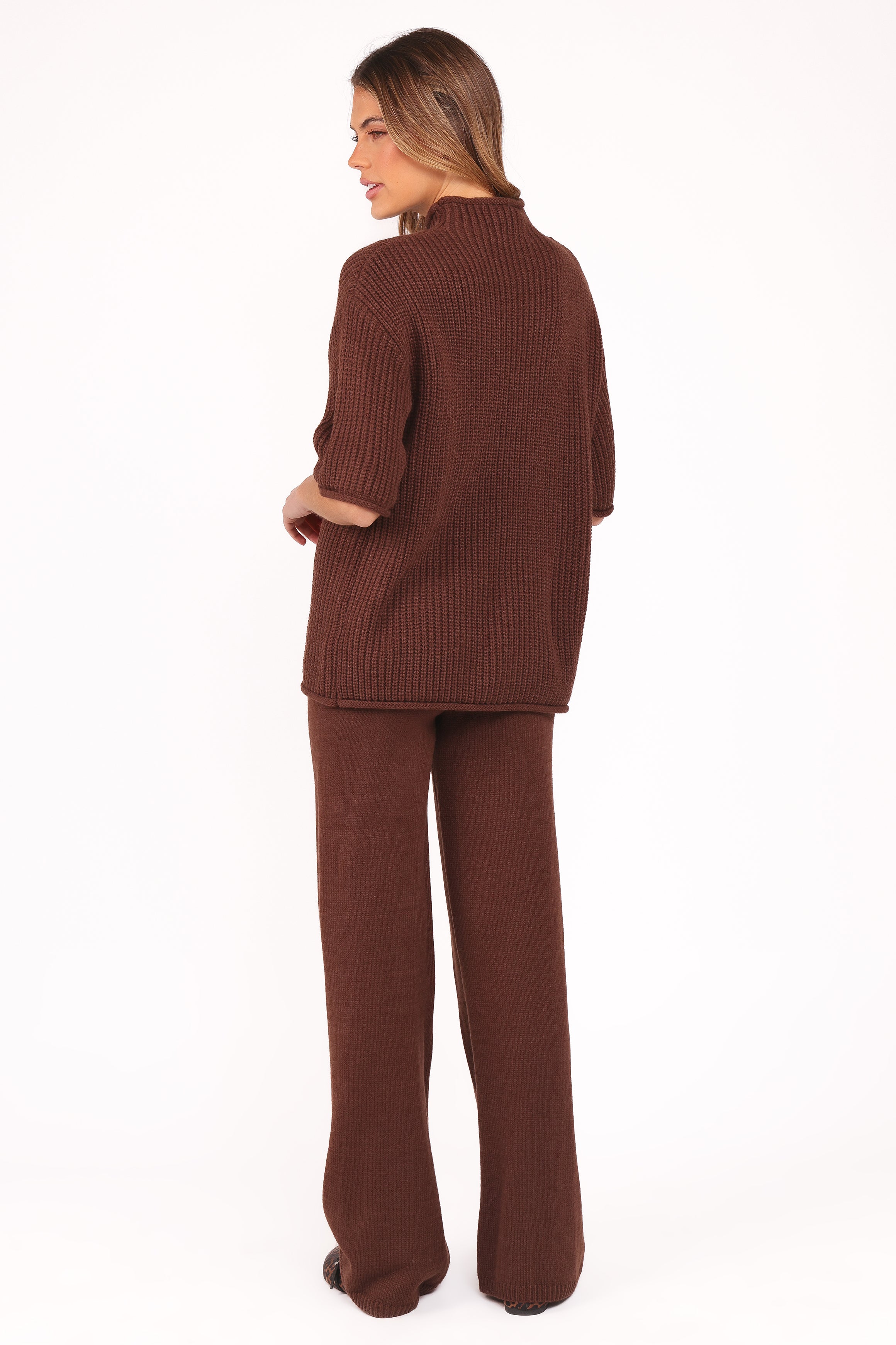 SETS Remii Knit Pant Set - Chocolate