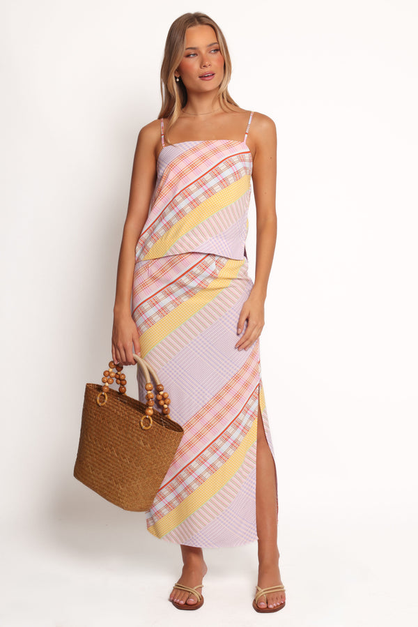 SETS Riven Skirt Set - Pink Plaid