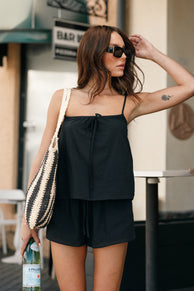 SETS @Robinson Short Set - Black (Hold for Euro Summer)