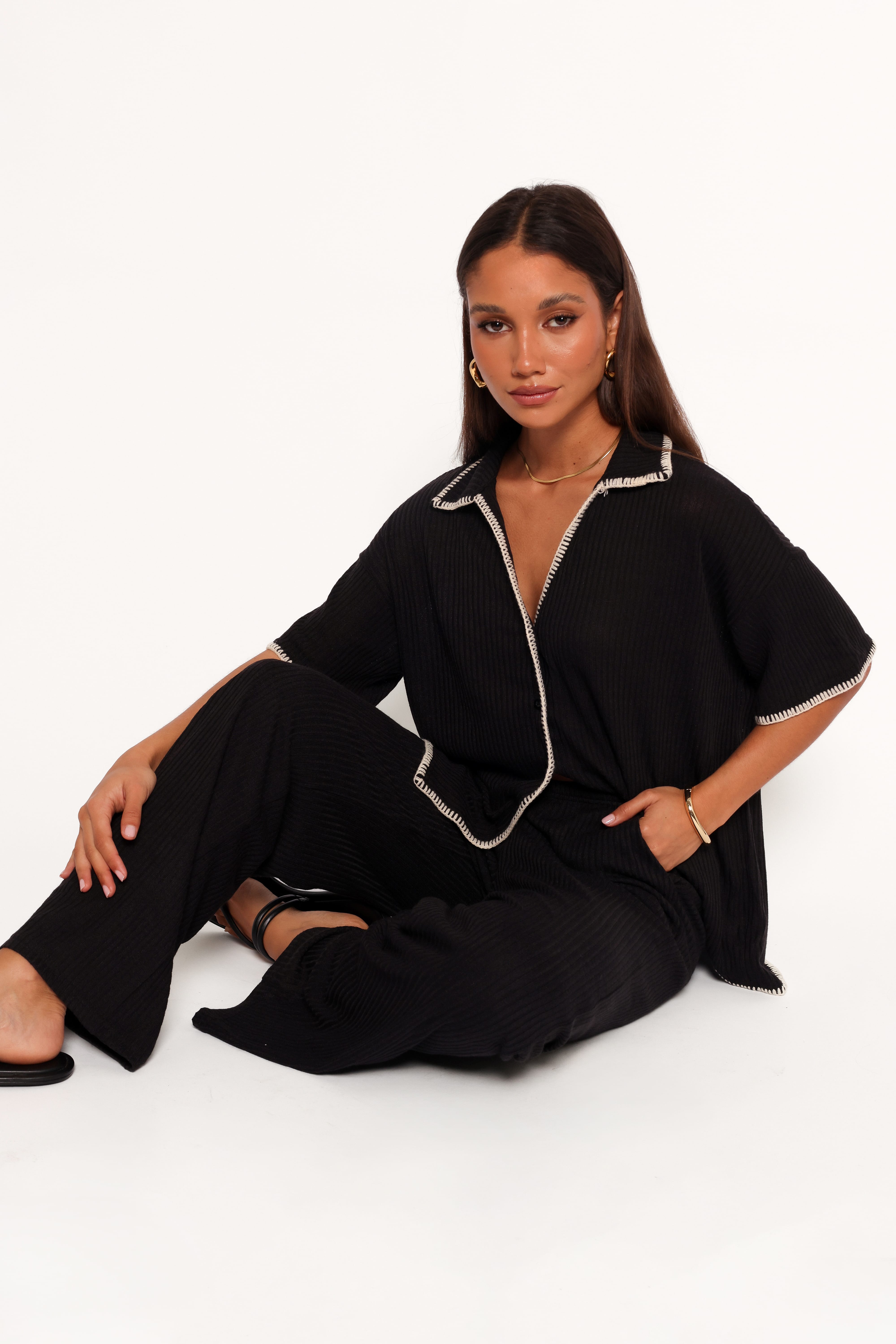 SETS Rosemary Knit Pant Set - Black