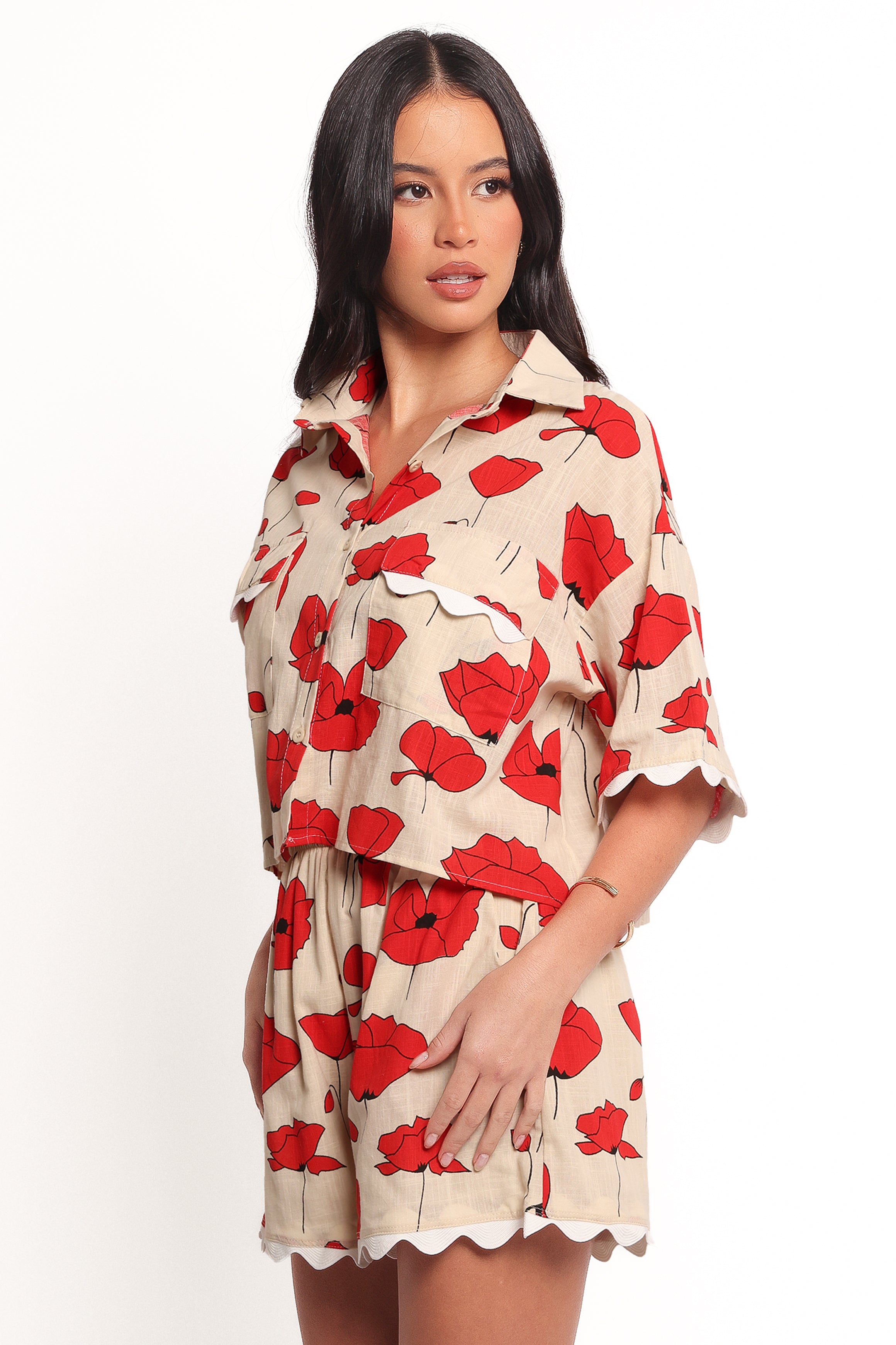 SETS Sallio Short Set - Red Beige Poppy