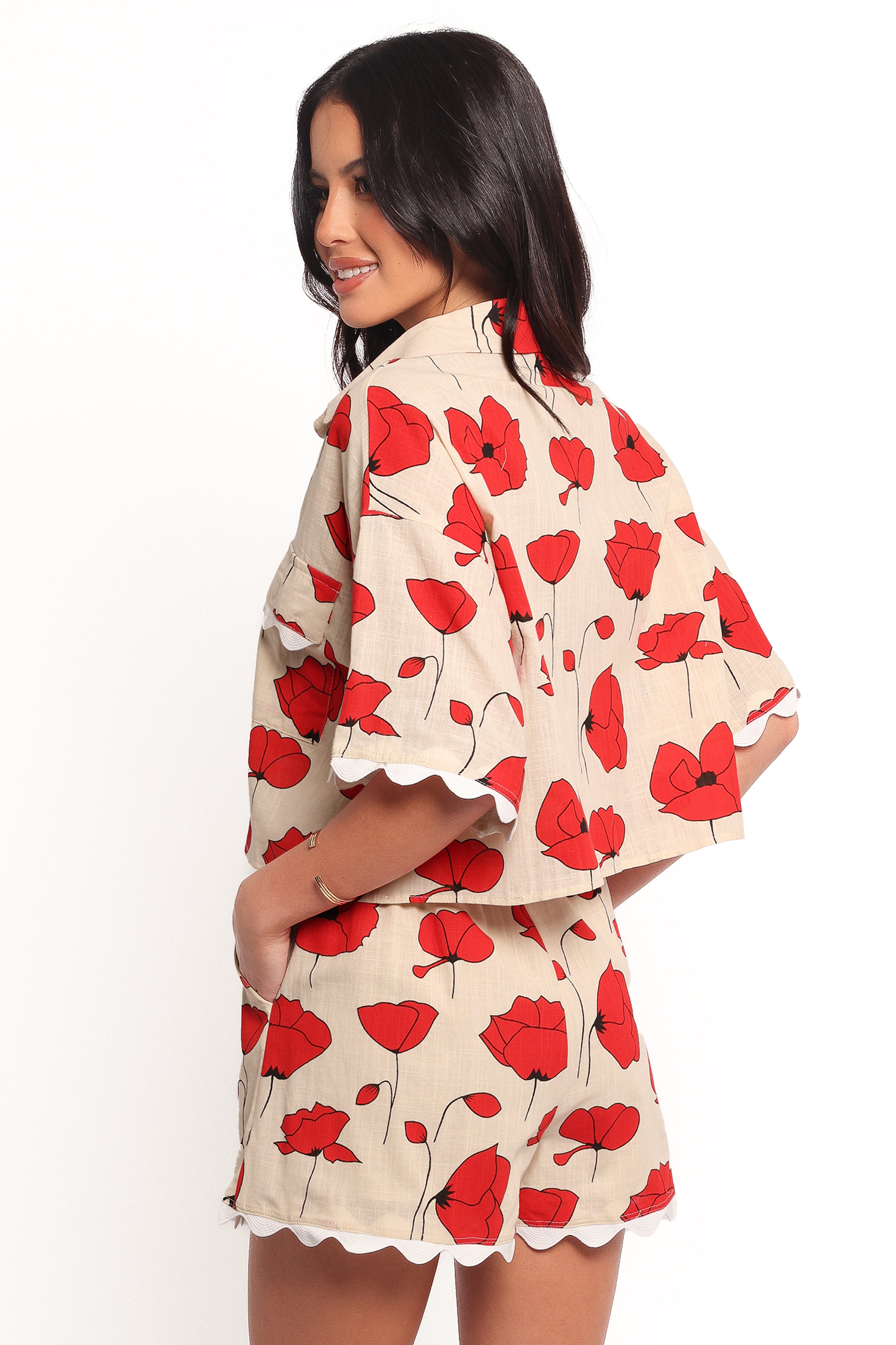 SETS Sallio Short Set - Red Beige Poppy