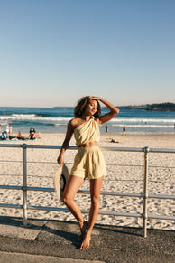 SETS @Sally Top & Short Set - Butter Yellow (Hold for 4th July)