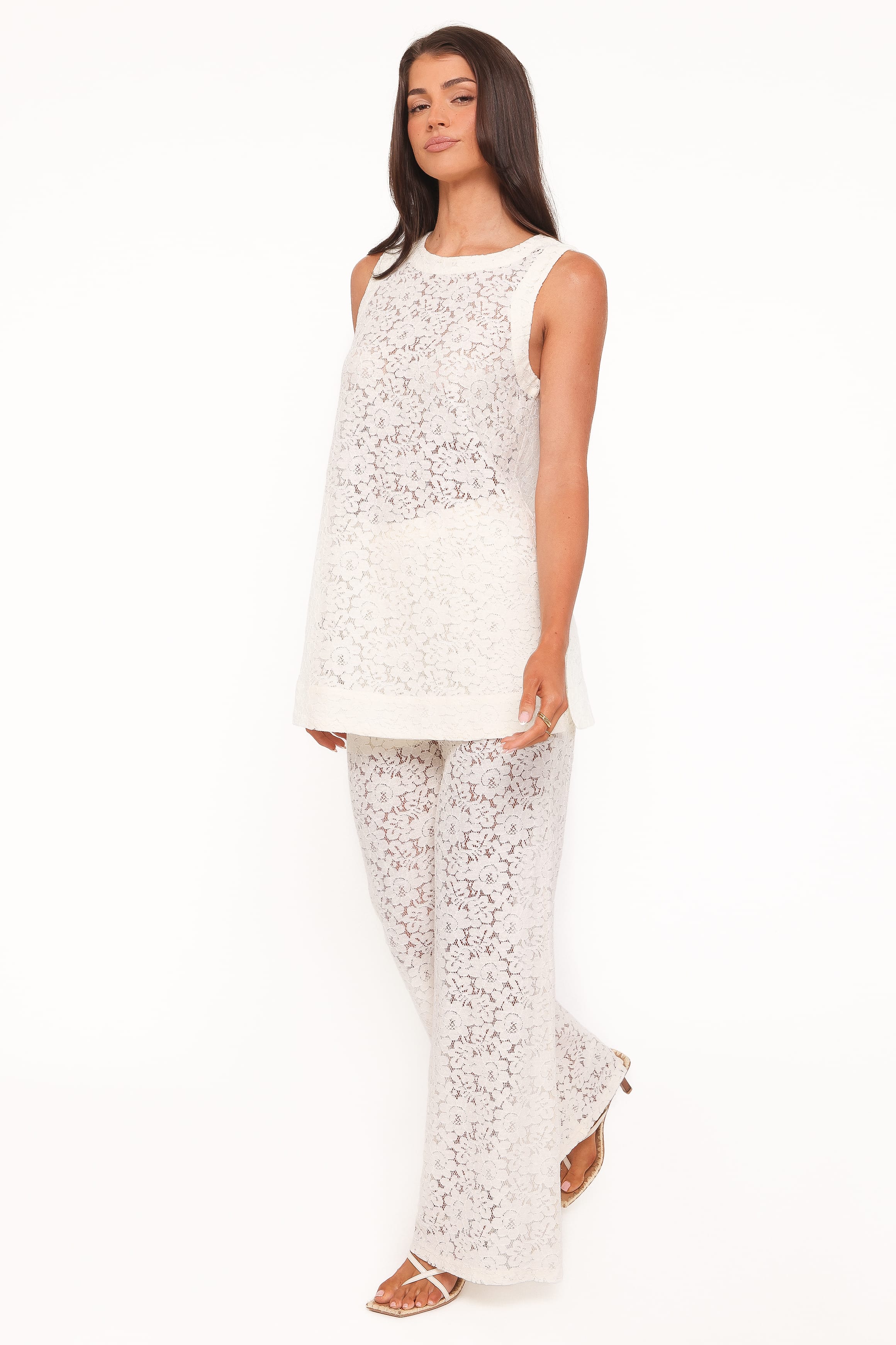 SETS Sammy Embroidered Set - Cream Lace
