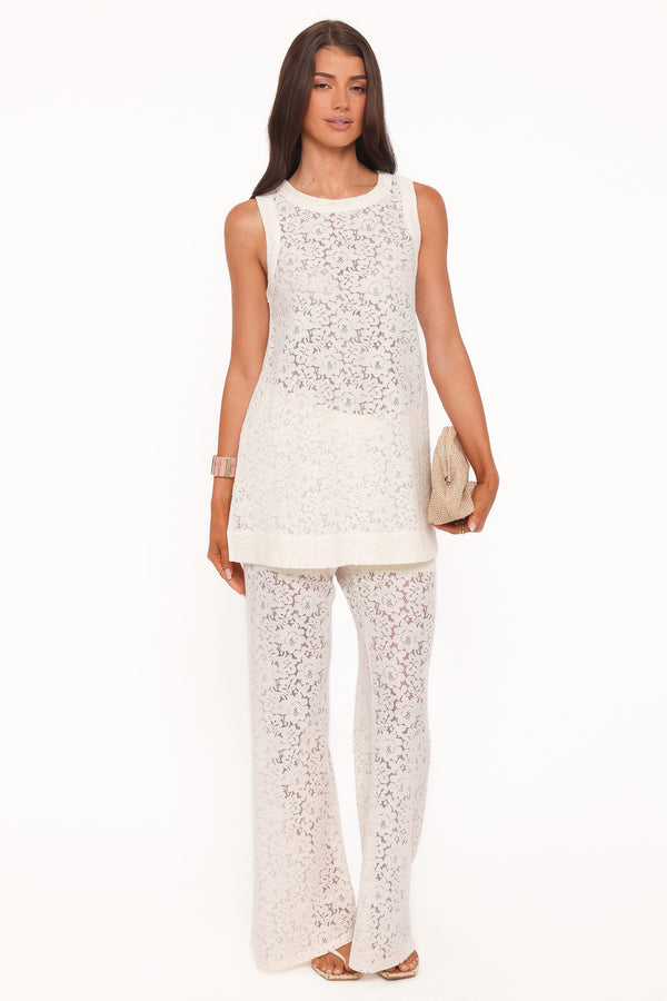 SETS Sammy Embroidered Set - Cream Lace