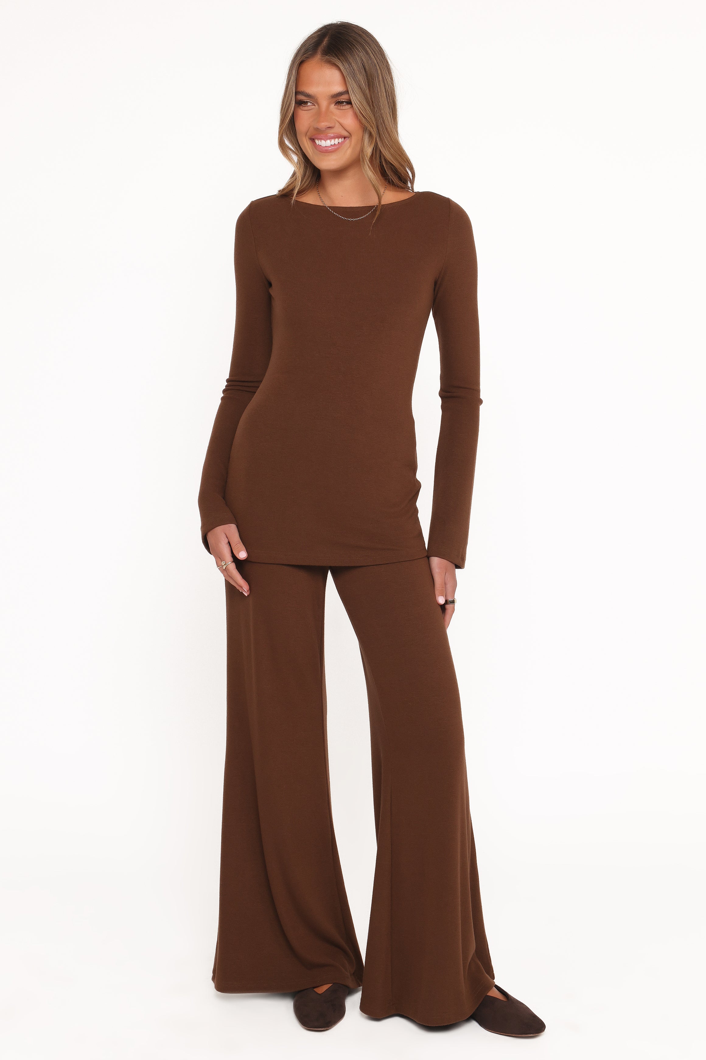 SETS Selly Knitted Pant Set - Brown