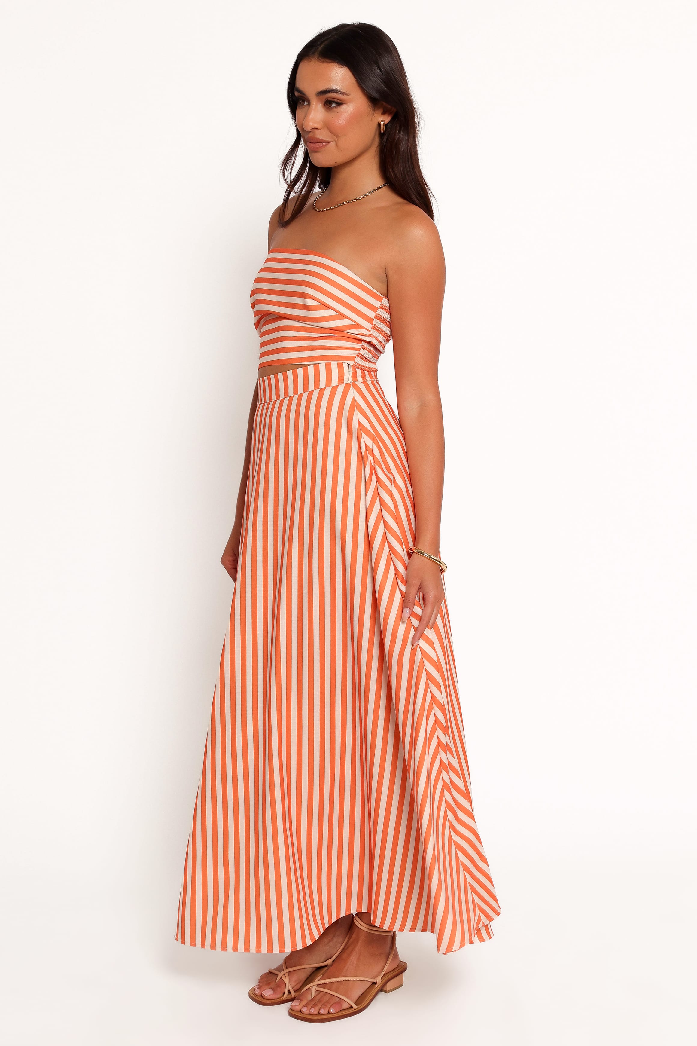 SETS Serafina Two Piece Set - Orange Beige Stripe