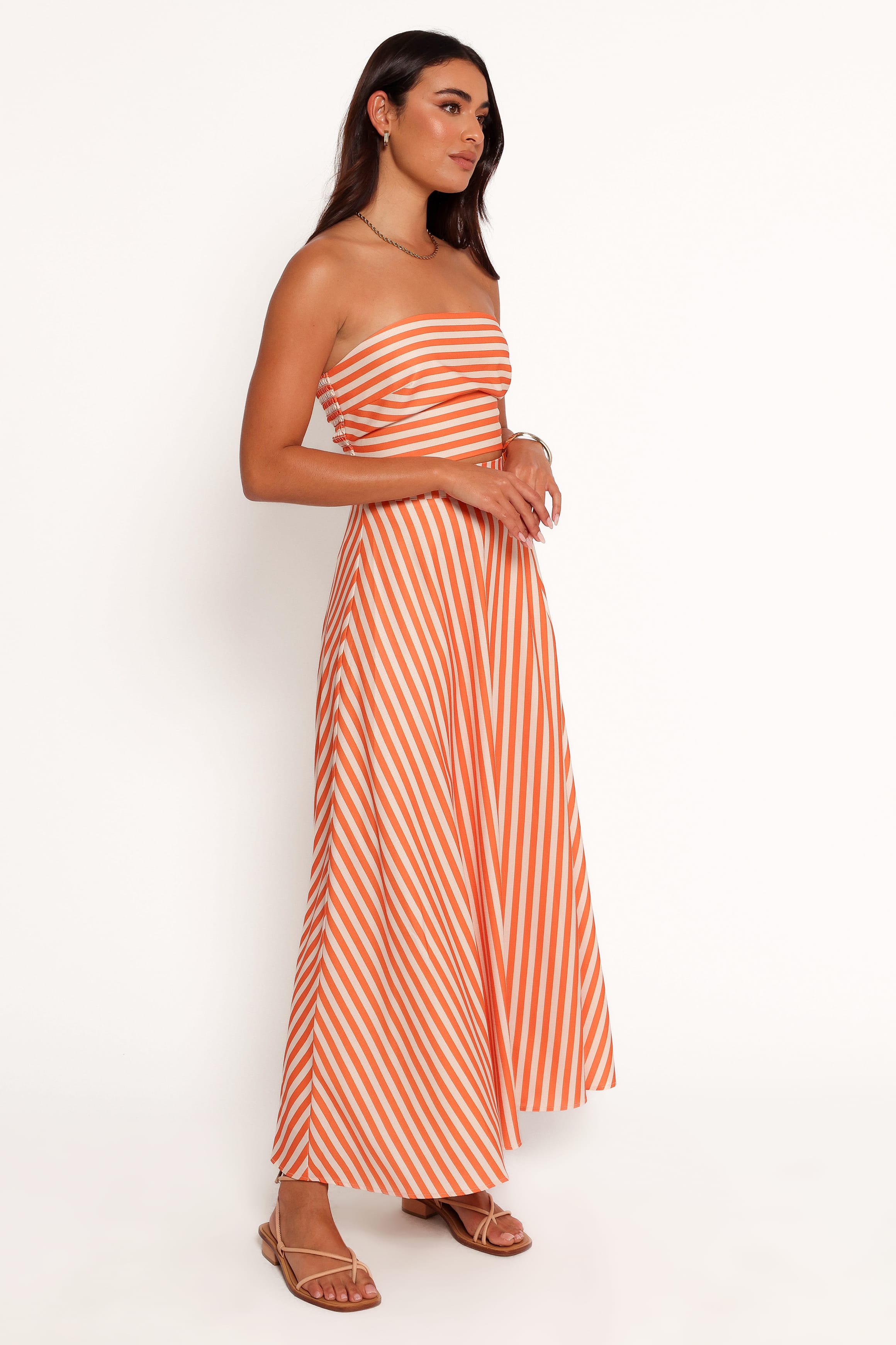 SETS Serafina Two Piece Set - Orange Beige Stripe