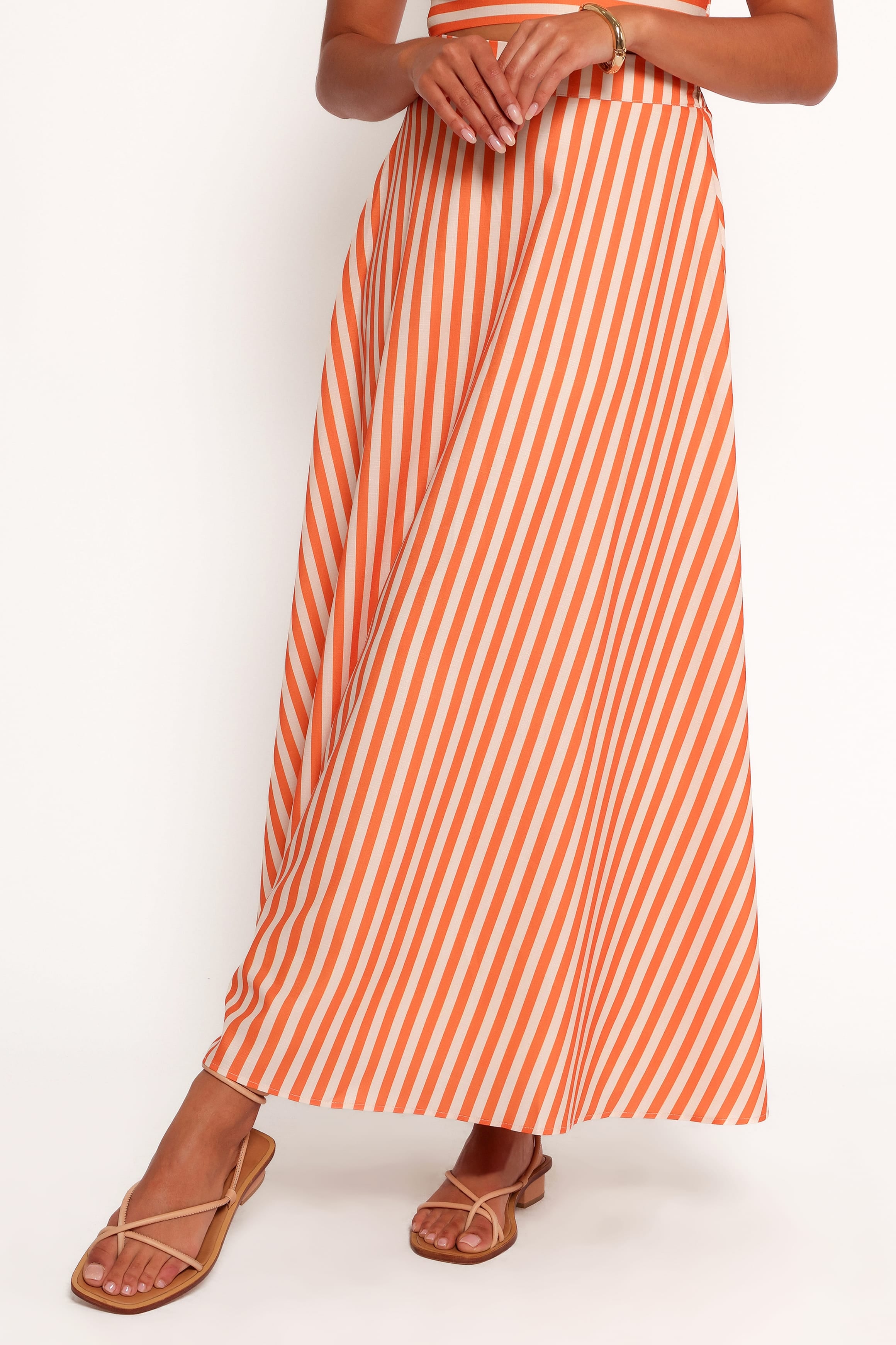 SETS Serafina Two Piece Set - Orange Beige Stripe
