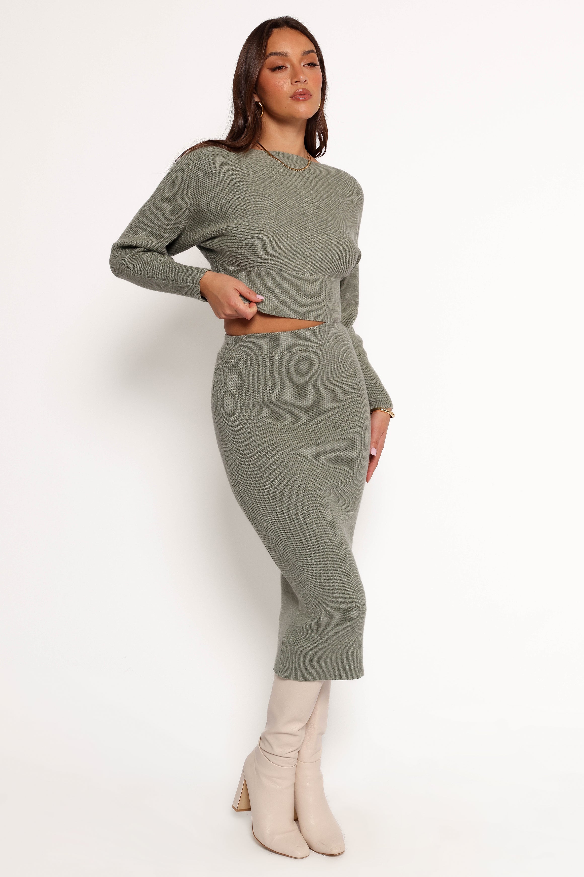 SETS Serena Knitted Set - Olive