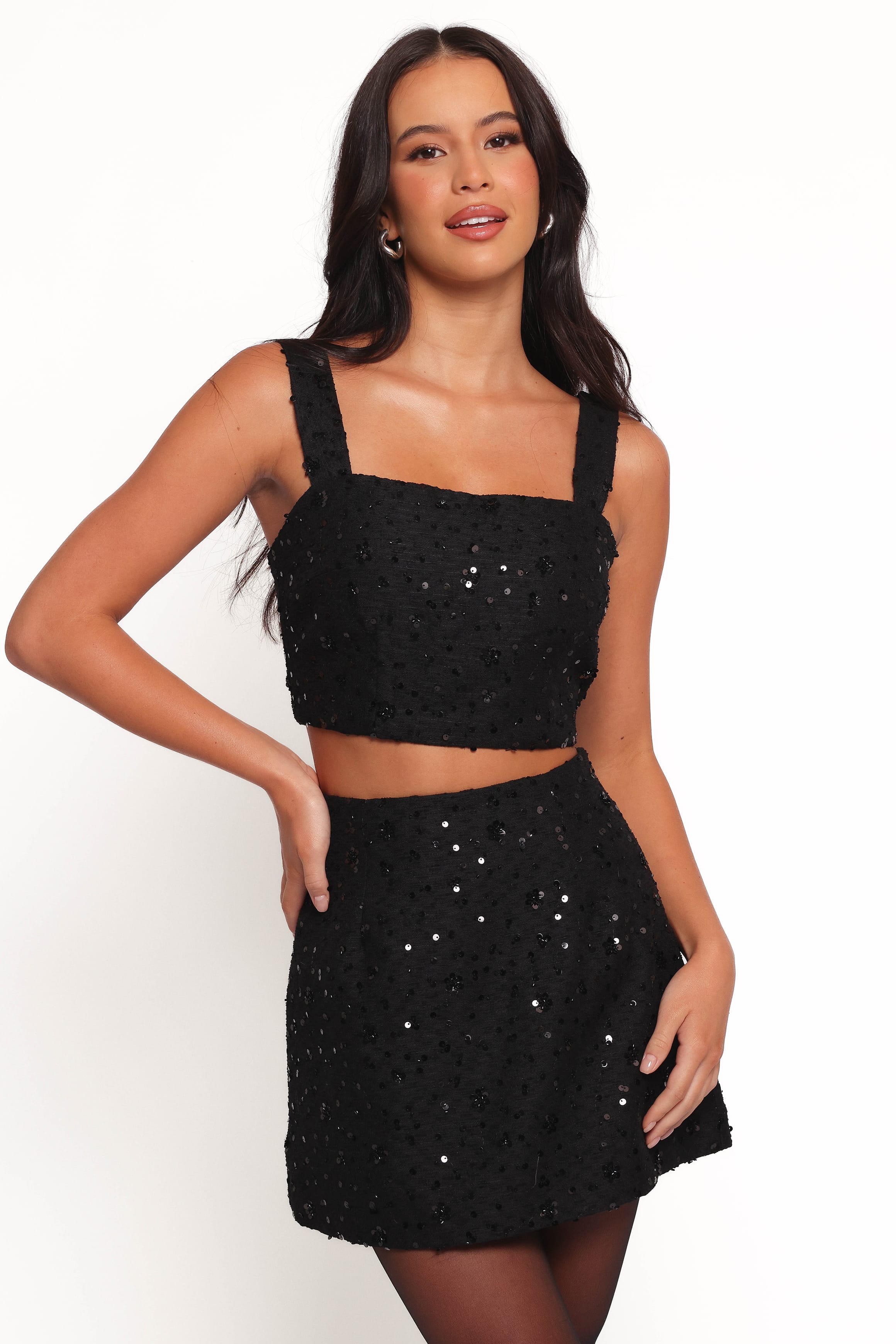 SETS Shavvy Mini Skirt Set - Black