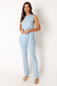 SETS @Silvie Knitted Set - Blue