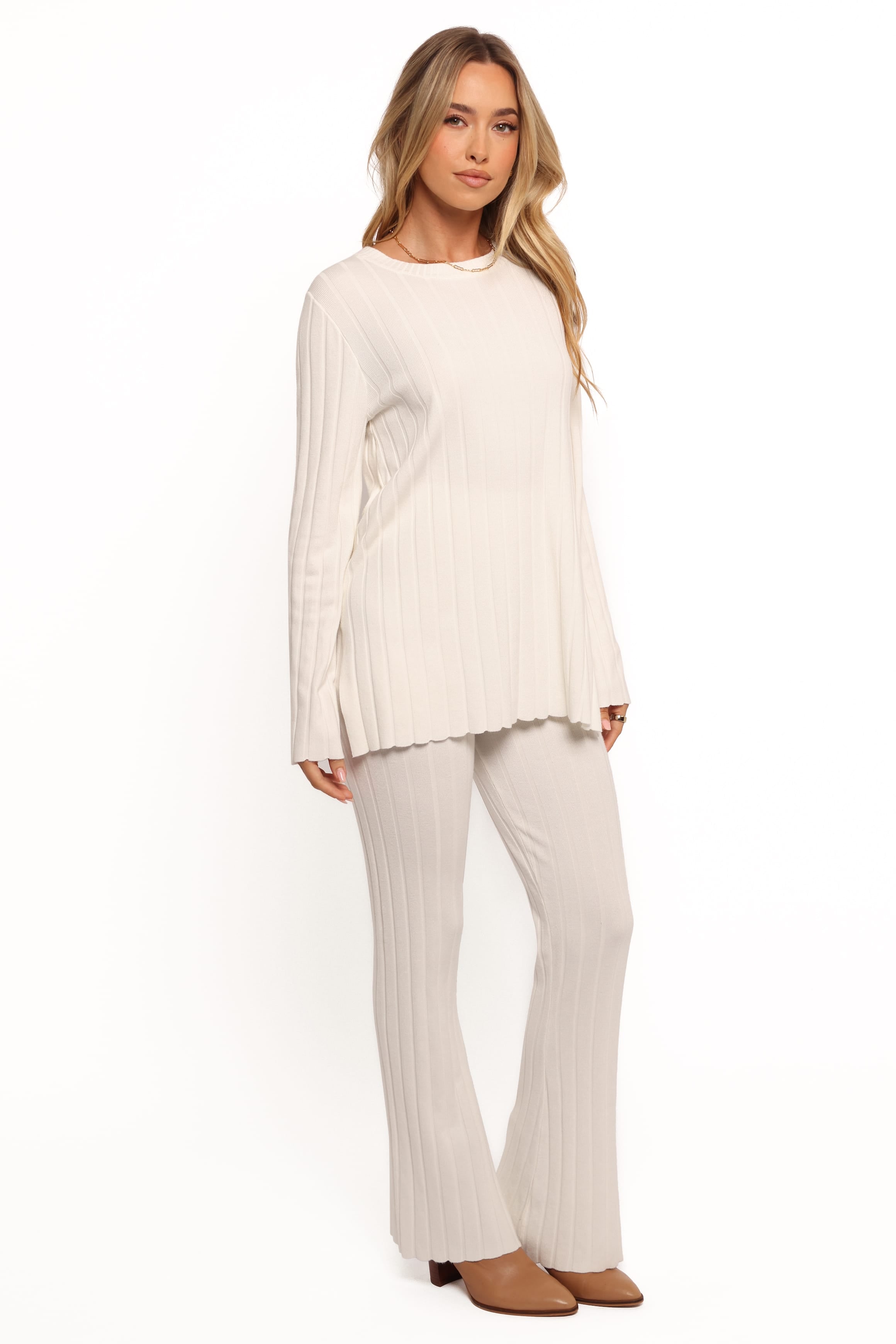 SETS Silvie Long Sleeve Knitted Set - Cream