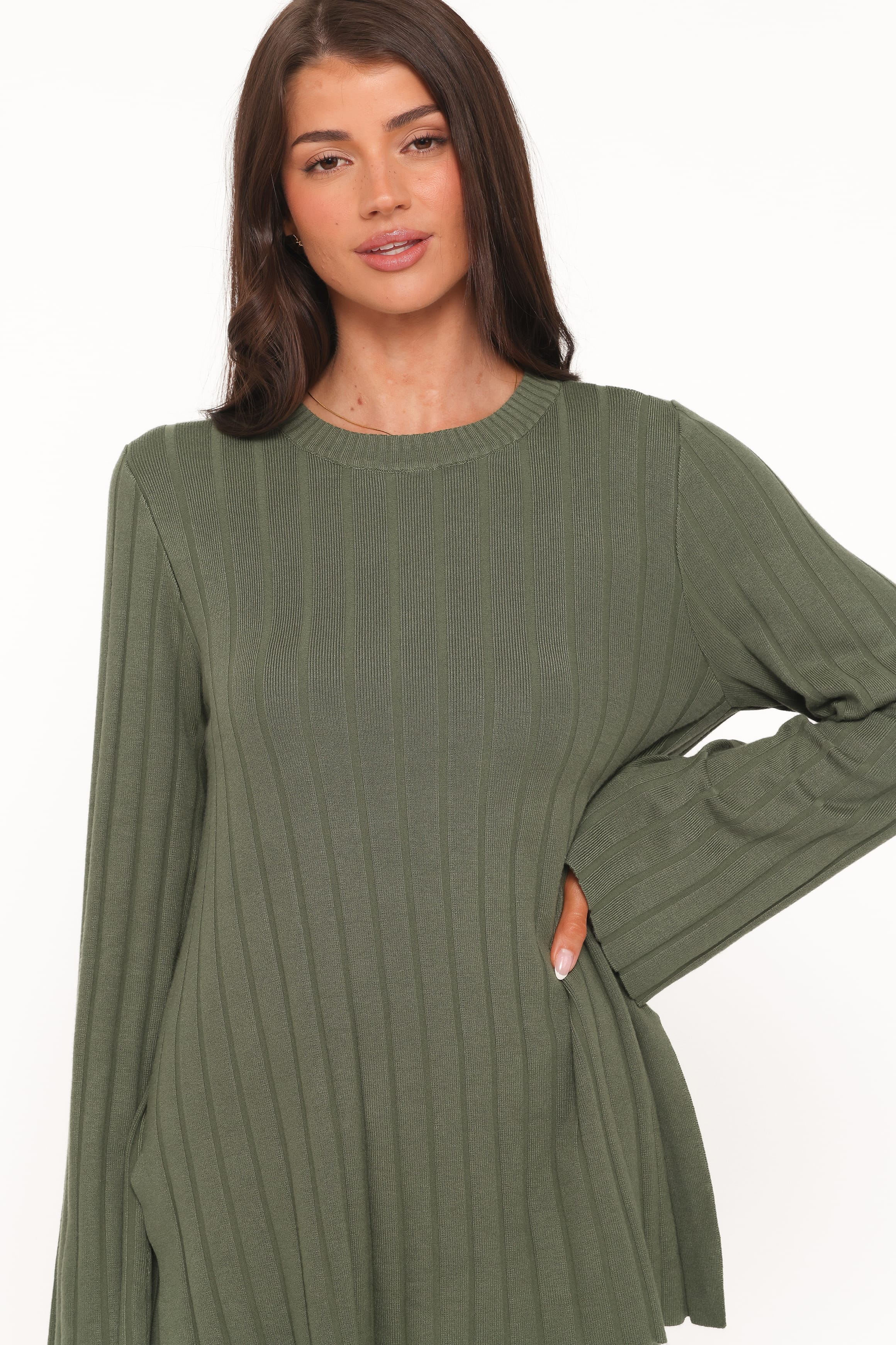 SETS Silvie Long Sleeve Knitted Set - Olive