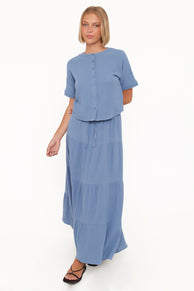 SETS Sophia Skirt Set - Denim Blue