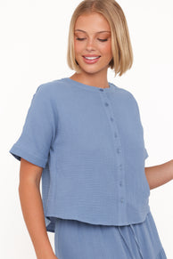 SETS Sophia Skirt Set - Denim Blue