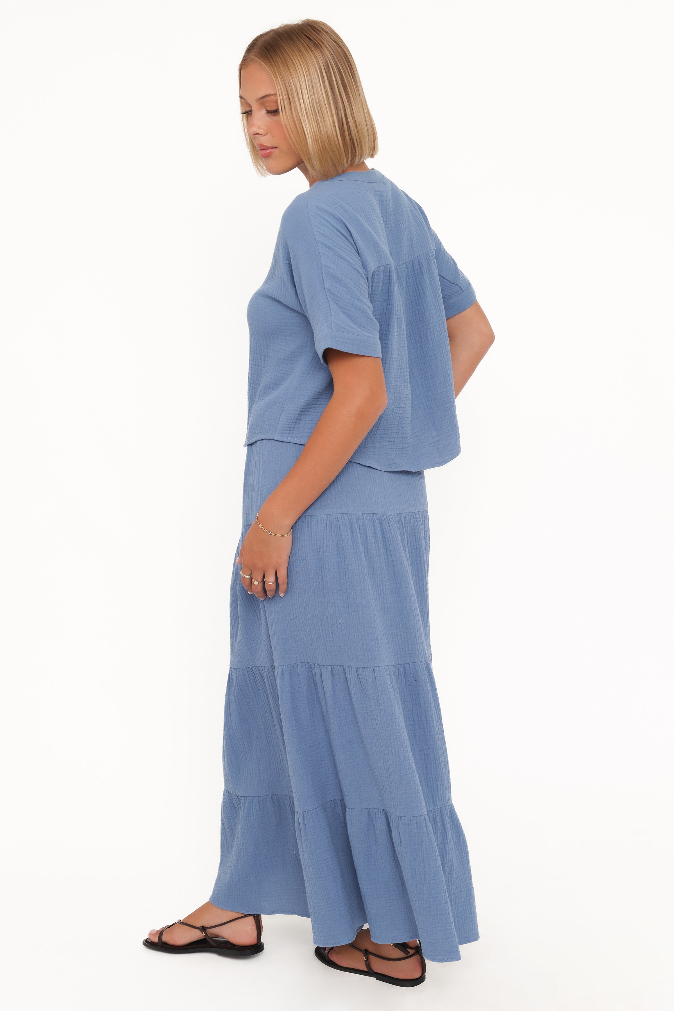 SETS Sophia Skirt Set - Denim Blue