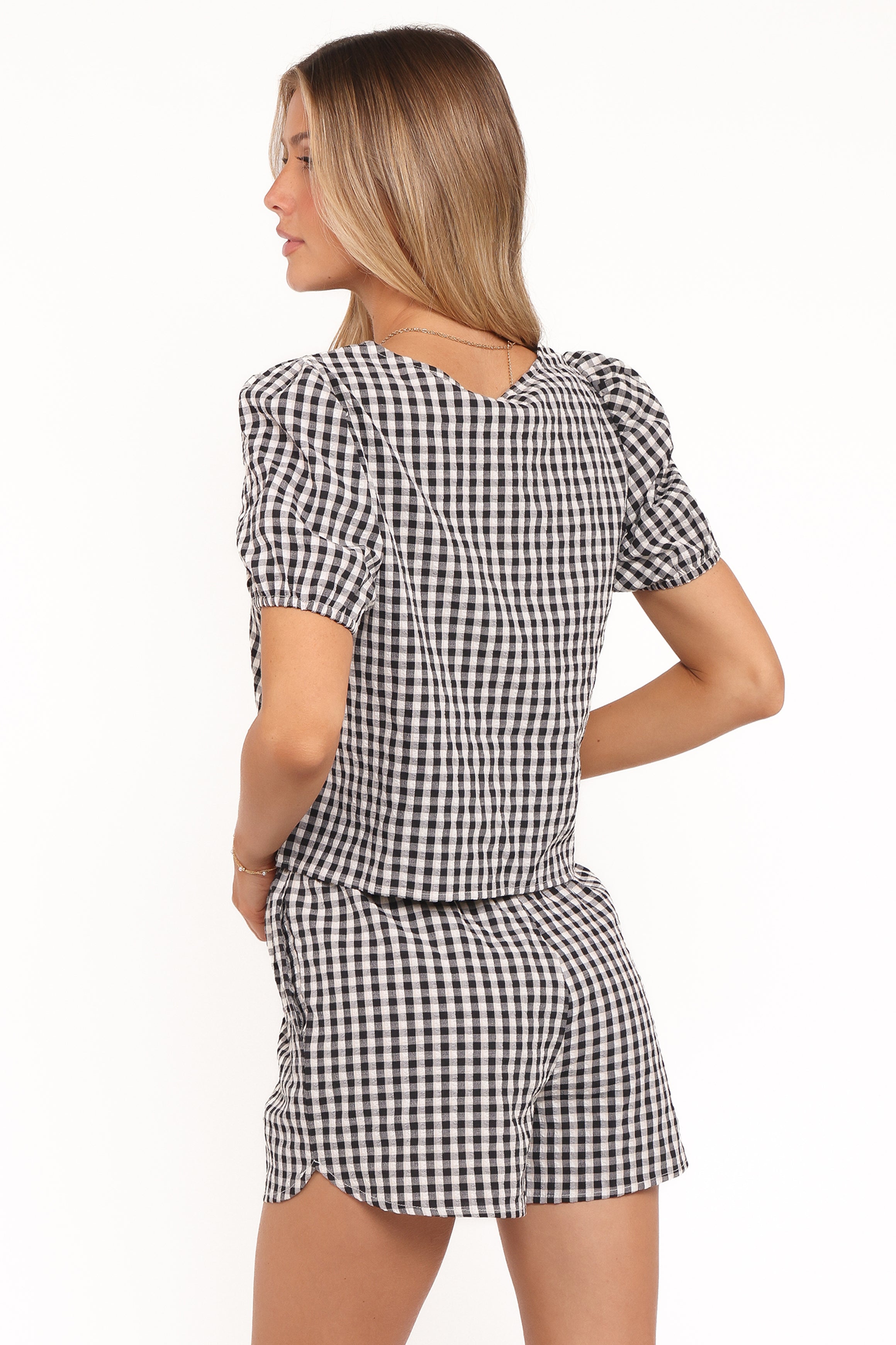 SETS Stacy Short Set - Black Gingham