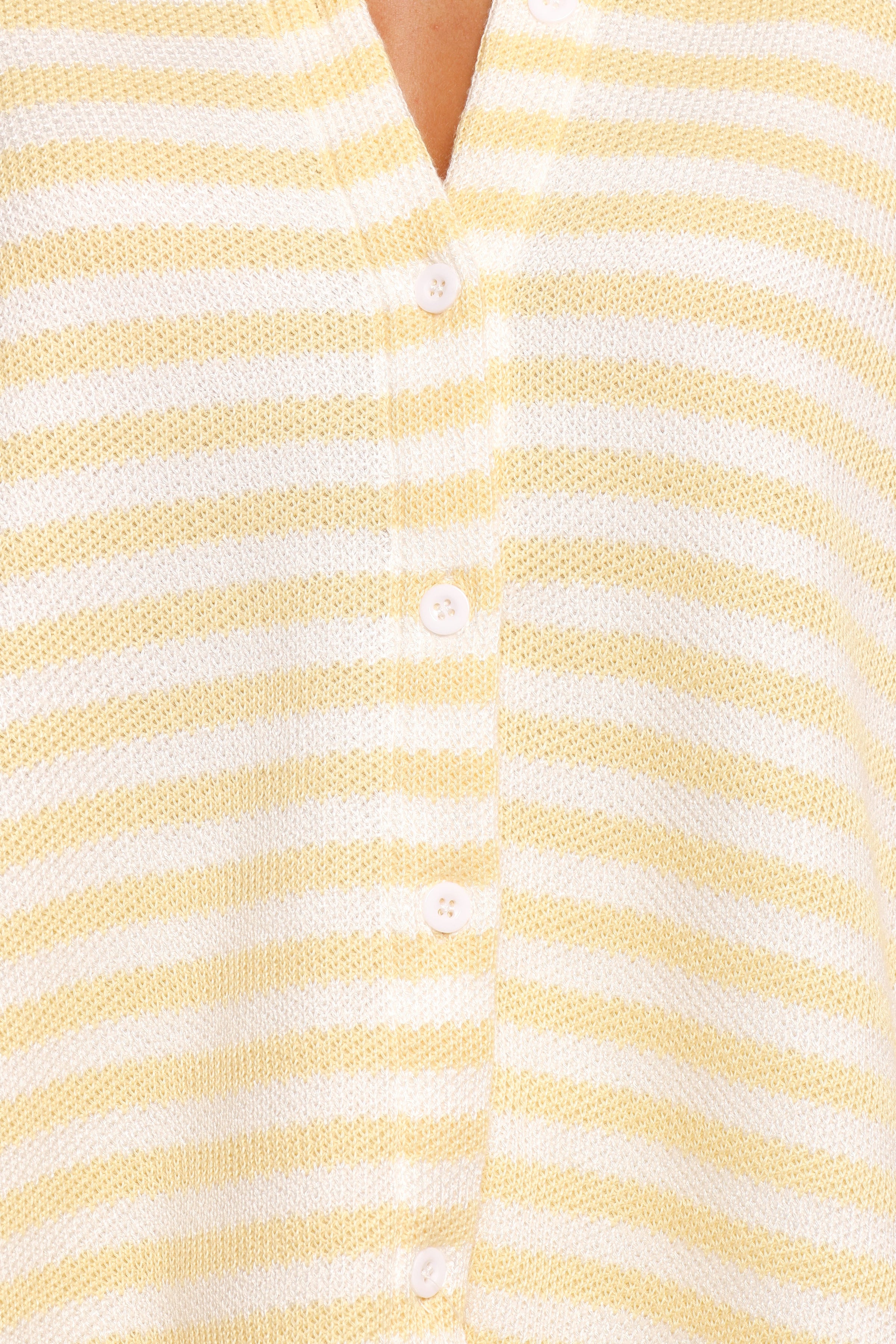 SETS Sunny Knitted Short Set - Yellow Stripe