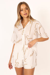 SETS @Sunset Short Set - Brown