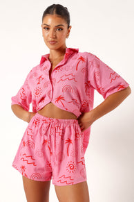 SETS @Tally Short Set - Pink Red