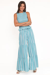 SETS Tilly Pant Set - Blue Stripe