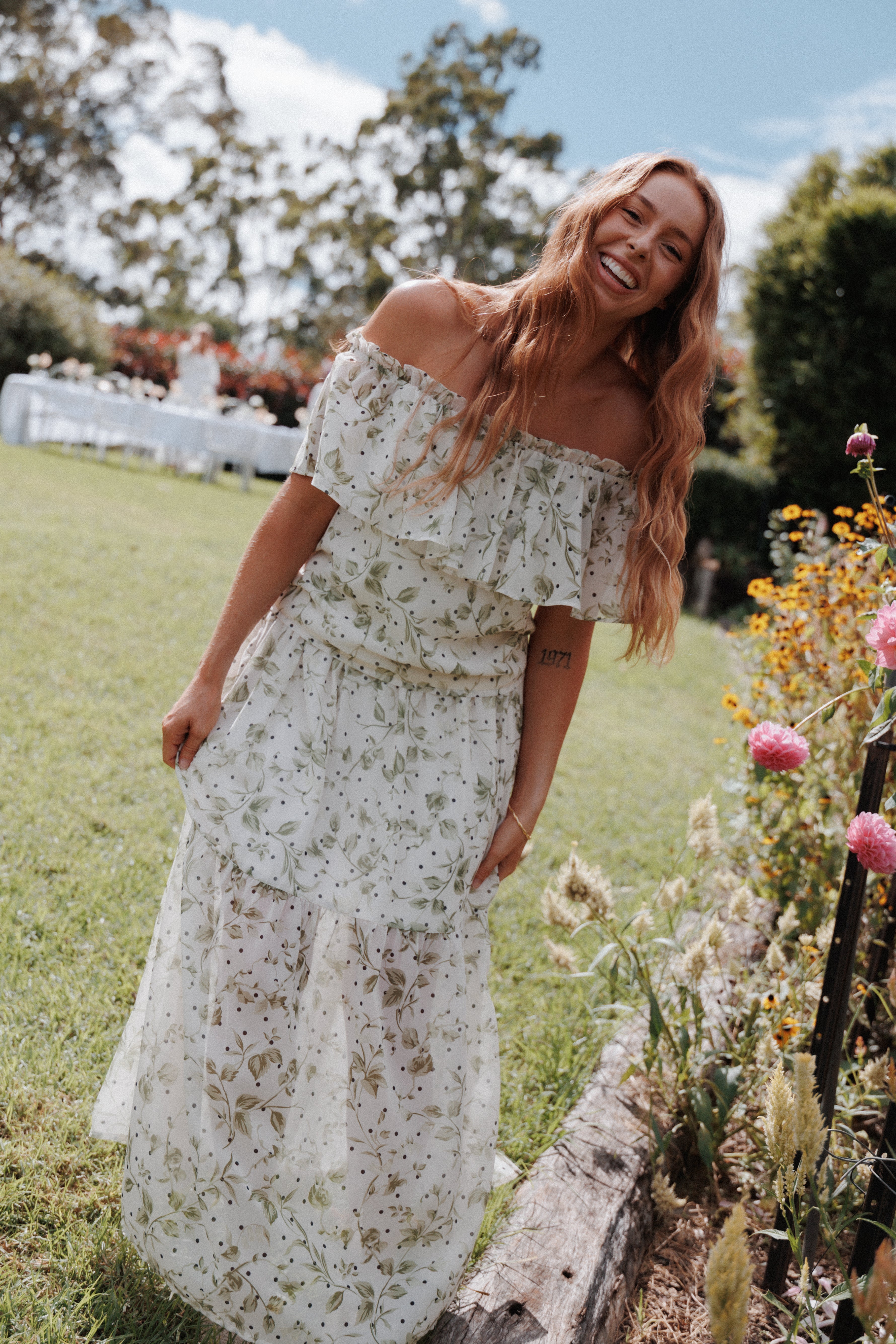 SETS Vanessa Maxi Skirt Set - Green Leaf