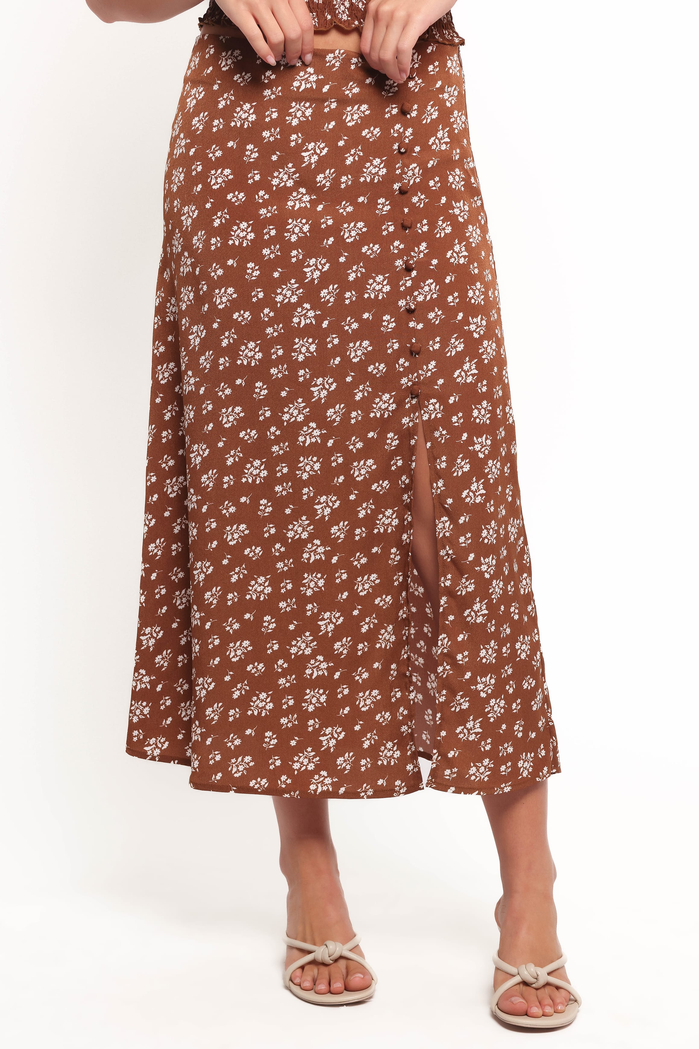 SETS Zola Skirt Set - Brown Ditsy Floral