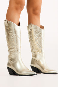 SHOES Everlyn Boots - Gold Metallic