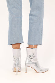 SHOES @Joanne Ankle Boot - Silver Metallic