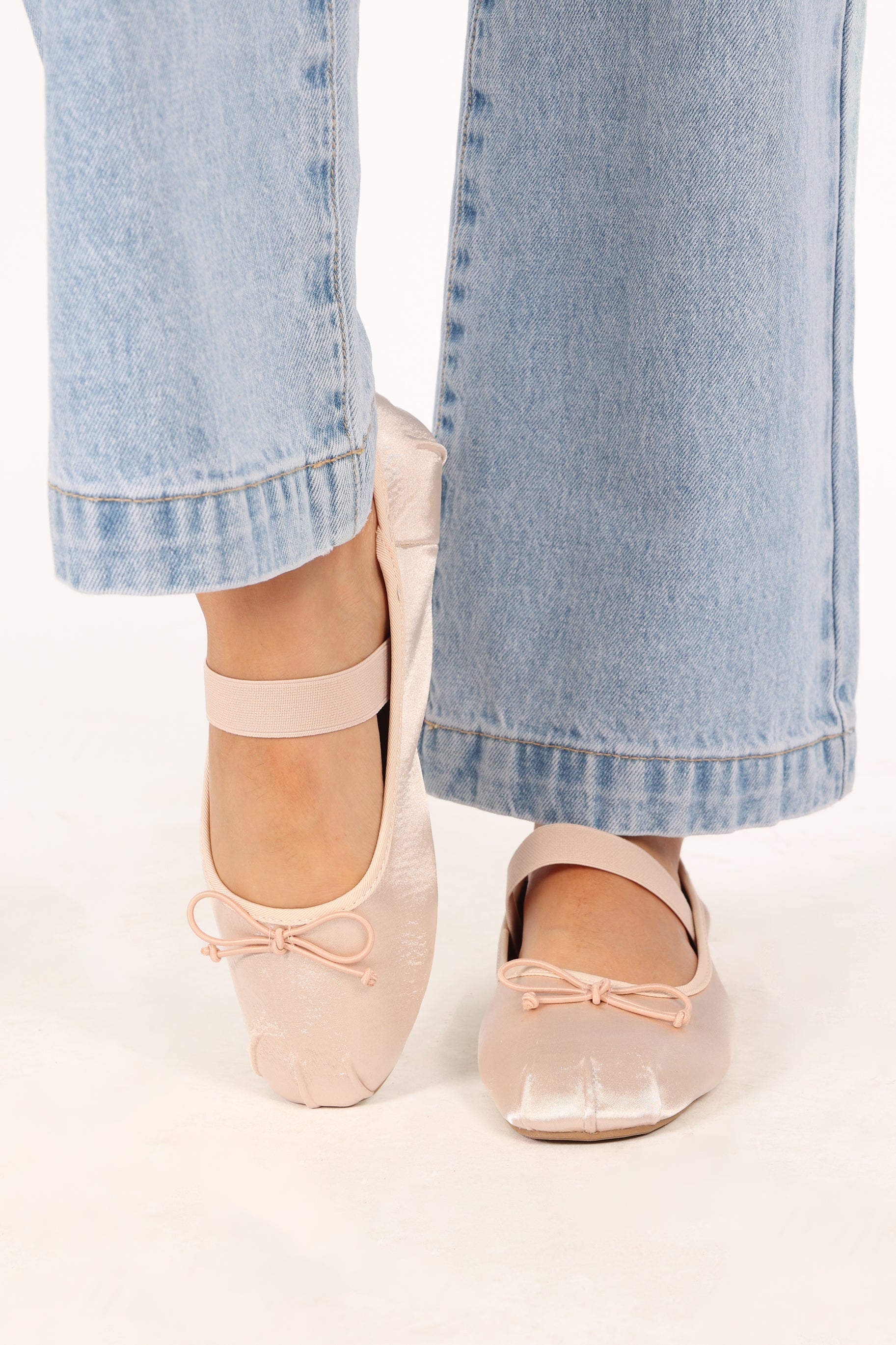 SHOES @Mystic Ballet Flat - Blush Satin