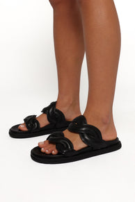 SHOES Pantone Slide - Black Leather