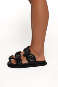 SHOES Pantone Slide - Black Leather