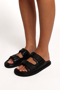 SHOES Paros Slide - Black Croc