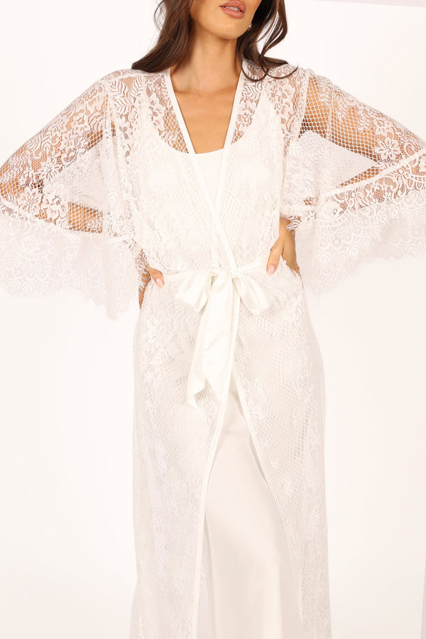 SWIM & INTIMATES @Nephele Lace Bridal Robe - Ivory