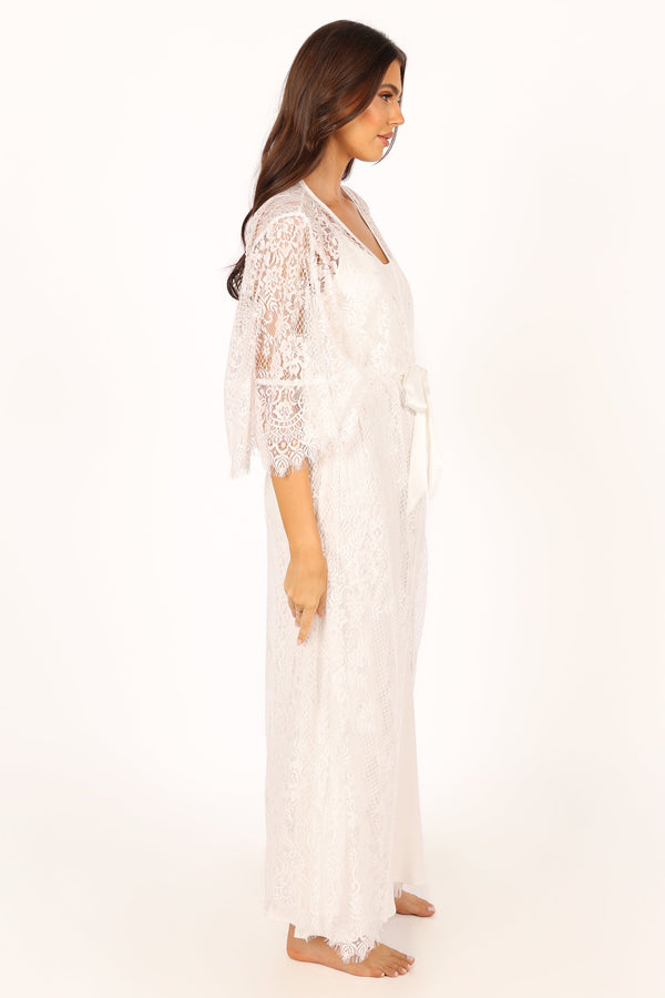 SWIM & INTIMATES @Nephele Lace Bridal Robe - Ivory