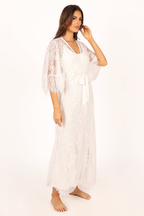 SWIM & INTIMATES @Nephele Lace Bridal Robe - Ivory