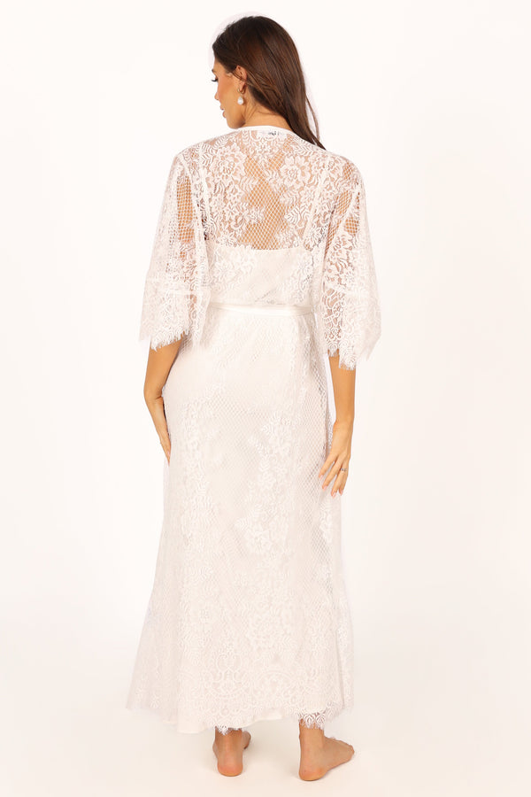 SWIM & INTIMATES @Nephele Lace Bridal Robe - Ivory