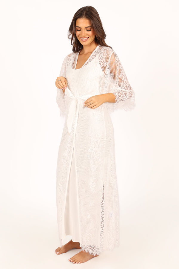 SWIM & INTIMATES @Nephele Lace Bridal Robe - Ivory